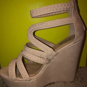 Light pink tall wedges